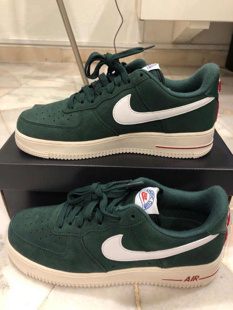 Nike air force 1 low green suede deals