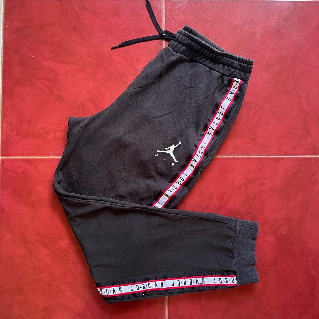 Nike Jordan Black Tonal Tape Jogger Pants Large Men s Fashion