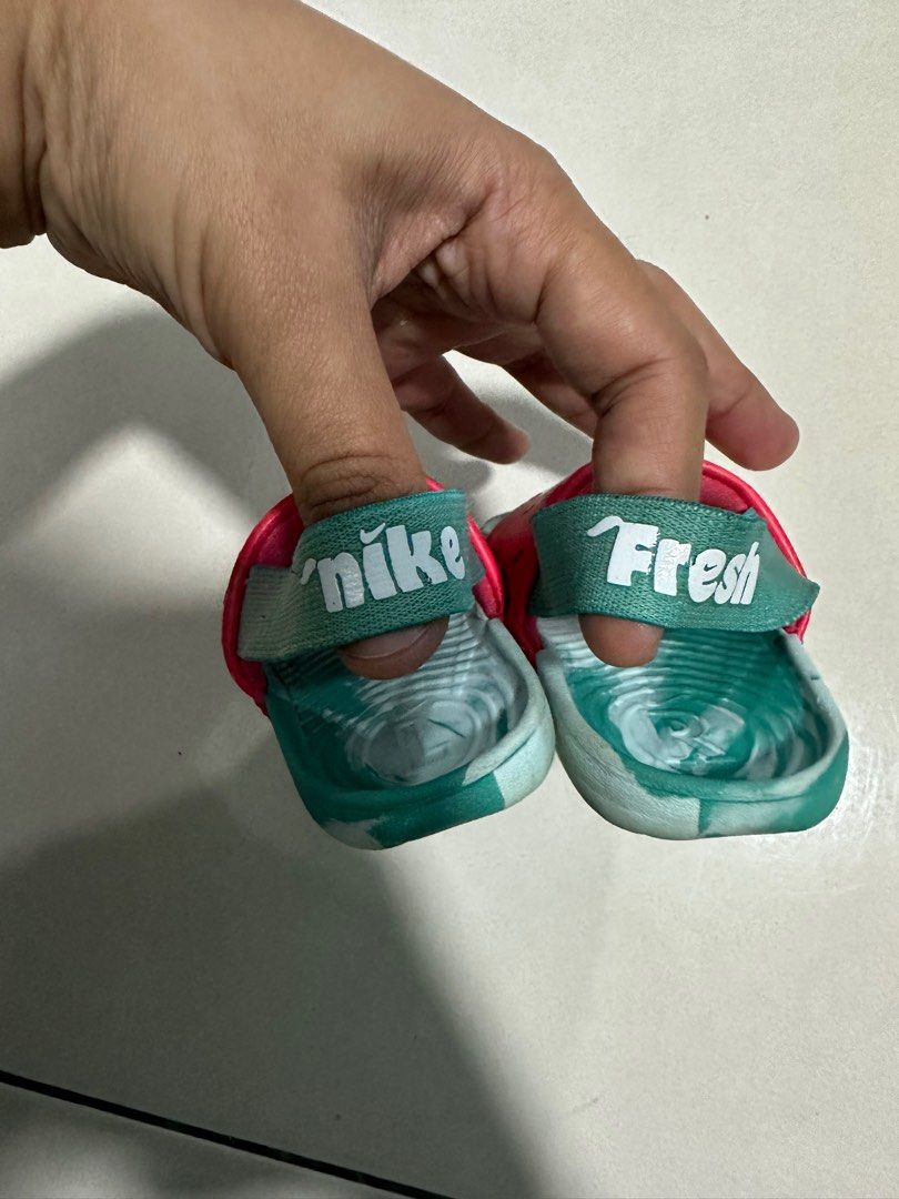Nike slides with fruit top