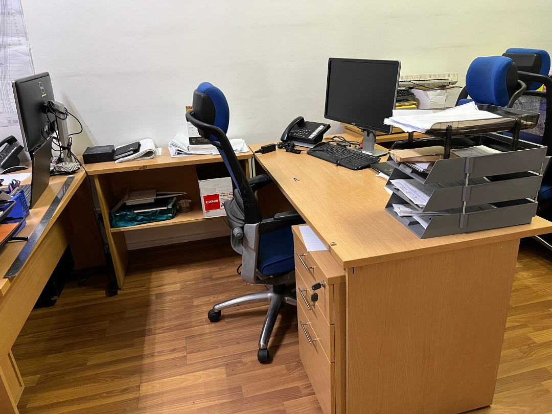 Office desk set, Furniture & Home Living, Furniture, Tables & Sets on