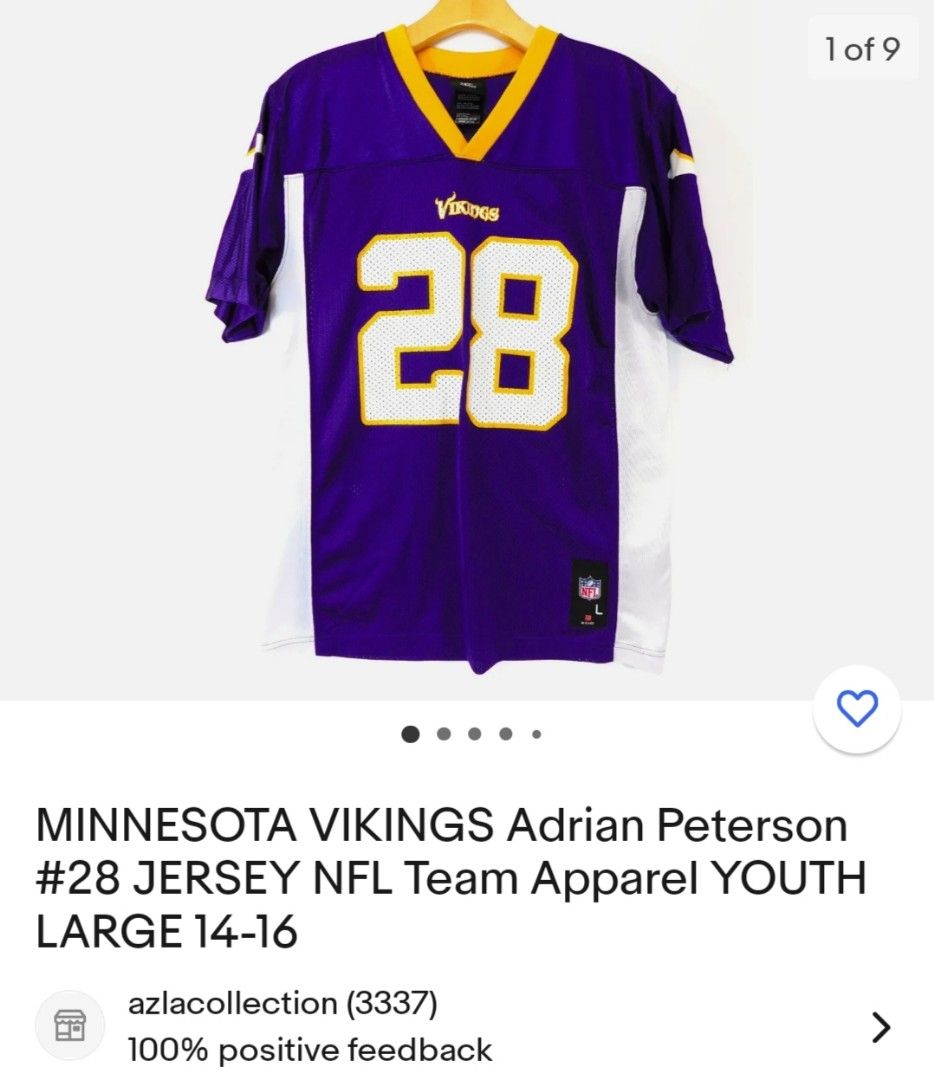 Nike Adrian Peterson Minnesota Vikings Youth Game Jersey - White
