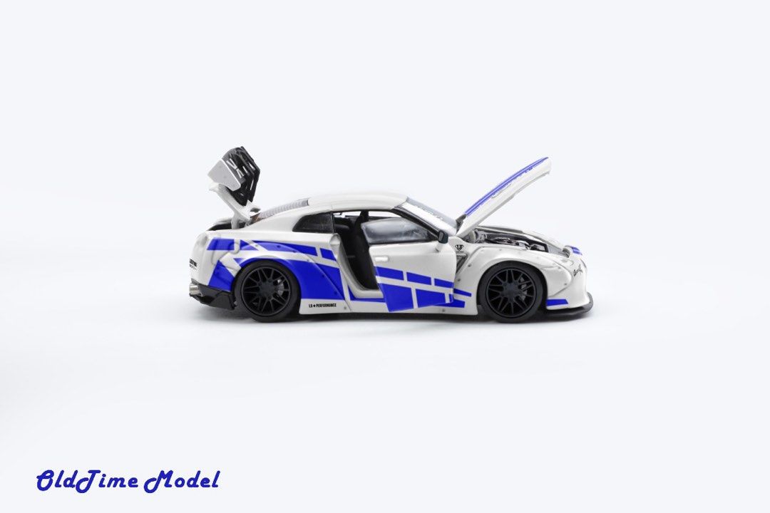 Old Time Model 1/64 LB Skyline R35 GTR White/Blue, Hobbies & Toys, Toys ...