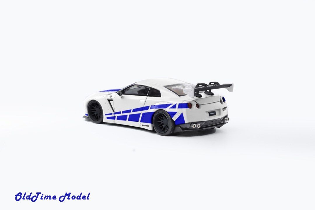 Old Time Model 1/64 LB Skyline R35 GTR White/Blue, Hobbies & Toys, Toys ...