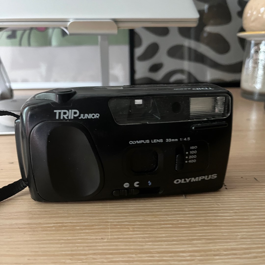 OLYMPUS Trip Junior film camera, Photography, Cameras on Carousell