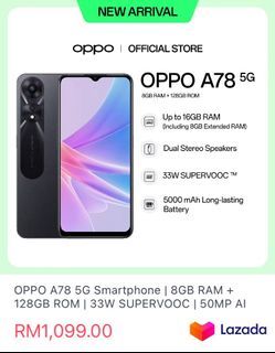 OPPO A78 5G - 128GB BLACK