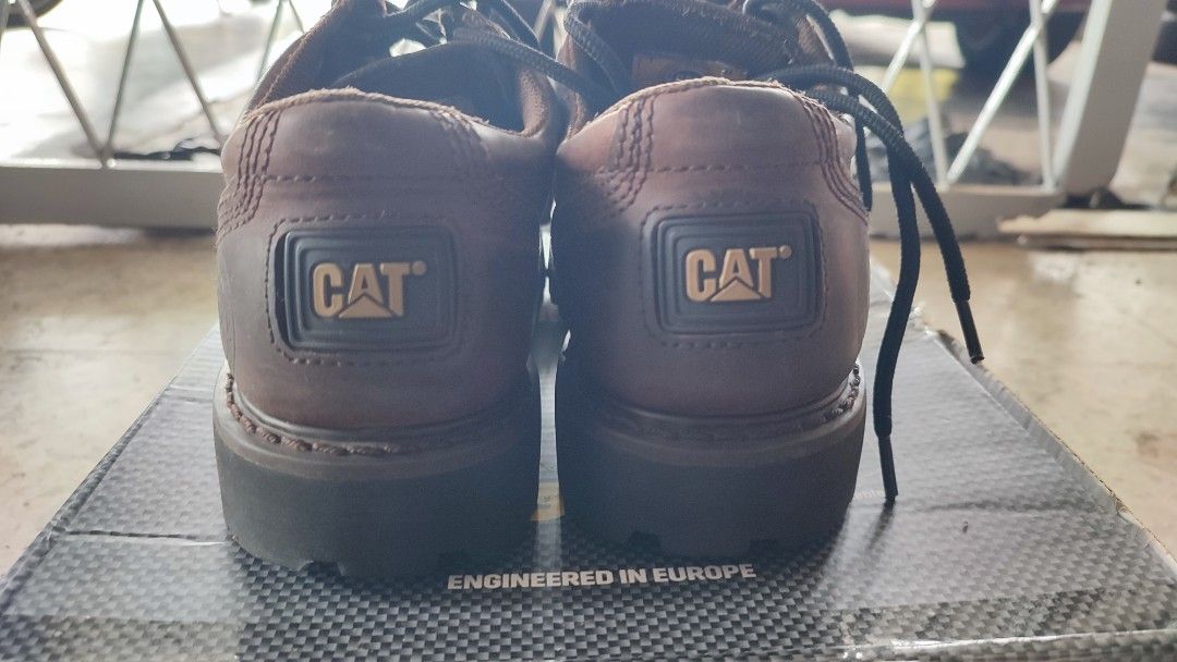 Original Caterpillar Men Work Genuine Leather Boot Shoes low cut Bukan safety