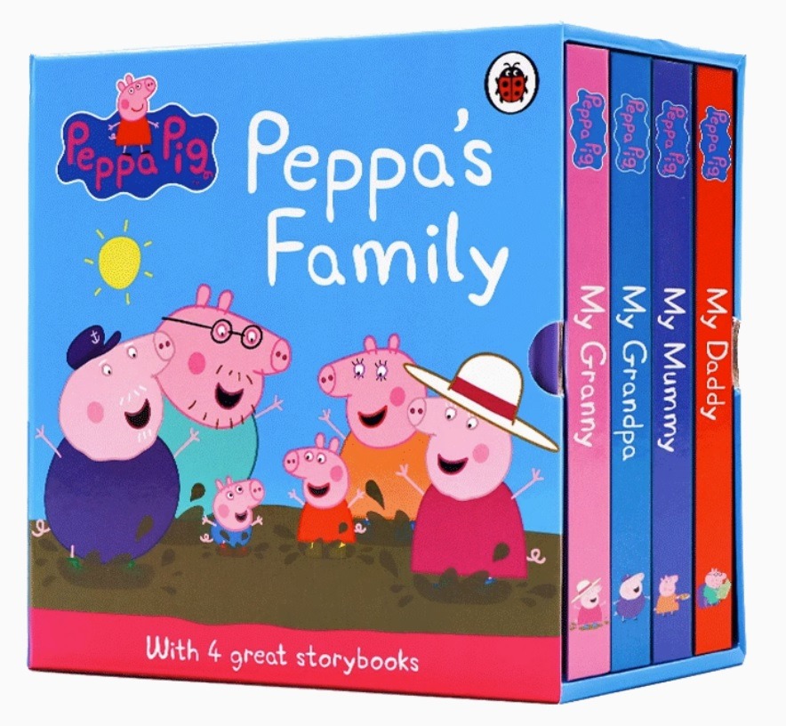 Peppa Pig , Peppa's Family (4 Board Book) Original, Hobbies & Toys