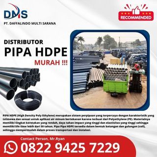 PIPA HDPE PE - 100 | Distributor Pipa Hdpe Terpecaya