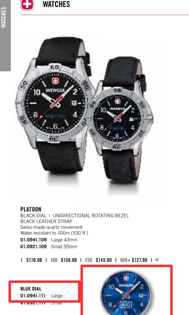 Wenger platoon men's watch on sale