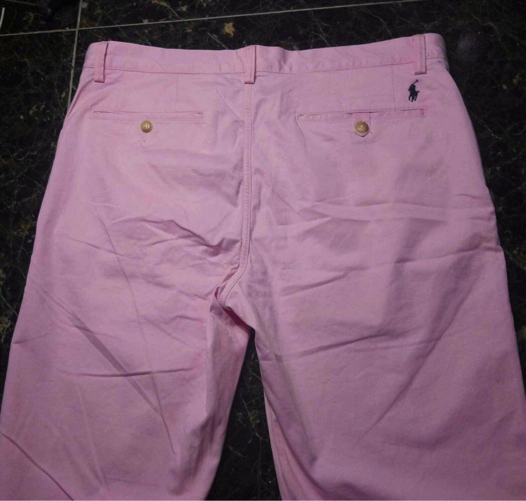 POLO RALPH LAUREN PINK CHINOS KHAKIS LONG PANTS SAIZ 37