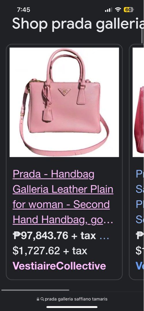 Prada Double Saffiano Leather Tote in Tamaris/Peach 