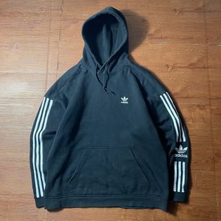 Pullover Hoodie Adidas Treefoil Black Second Original