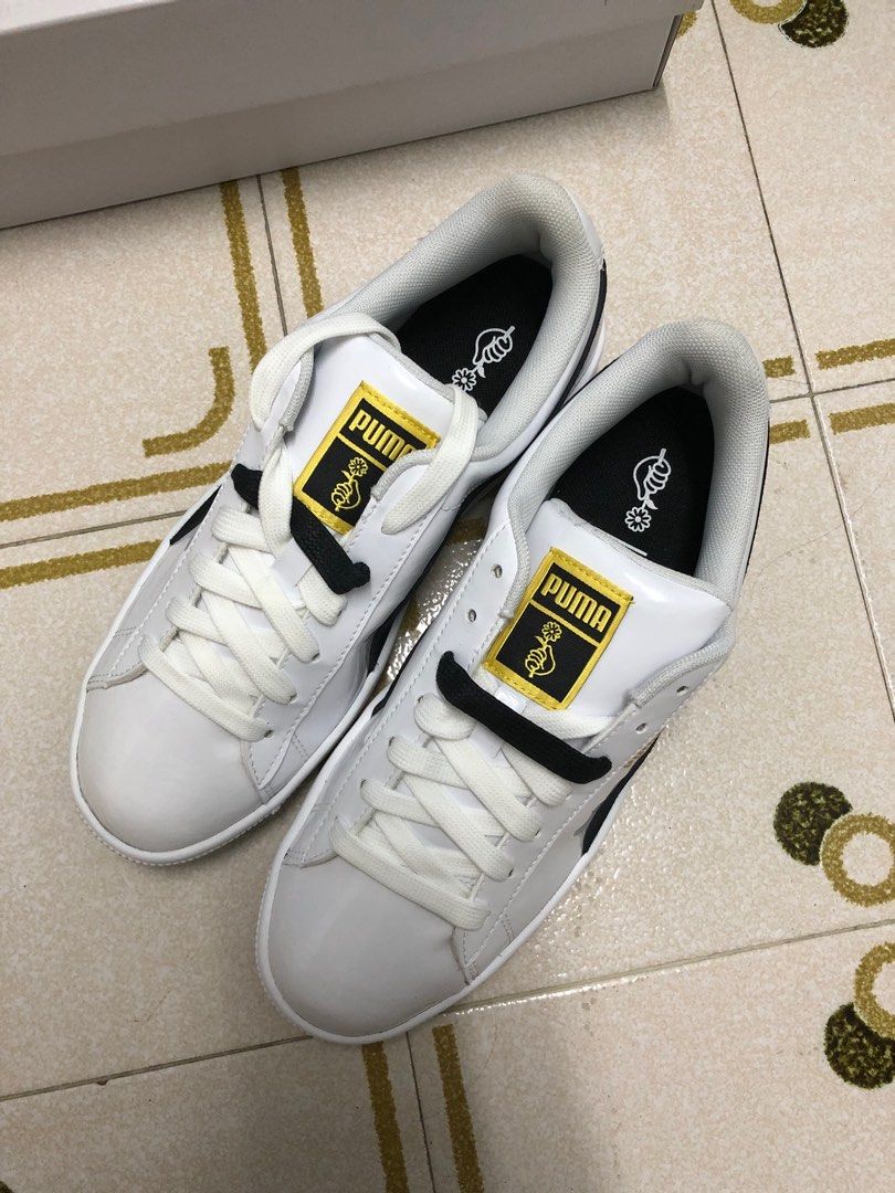Puma shop slippers bts