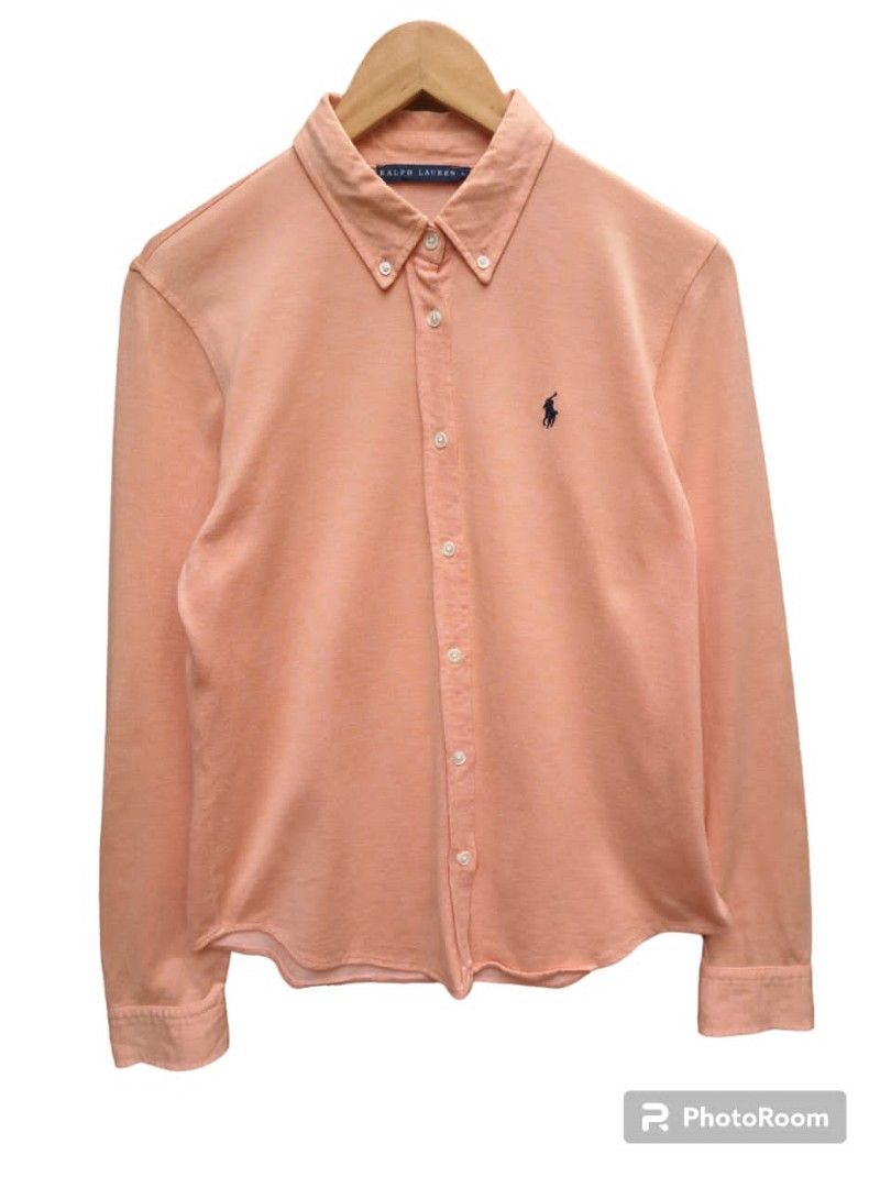 Peach polo ralph lauren shirt hot sale
