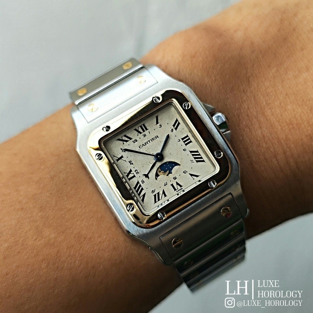Cartier santos moonphase best sale