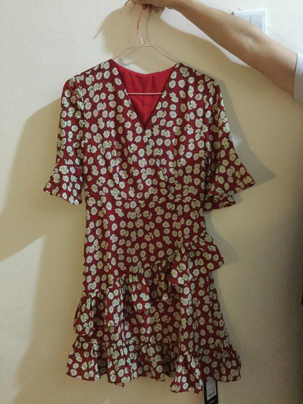 Red new arrivals daisy dress