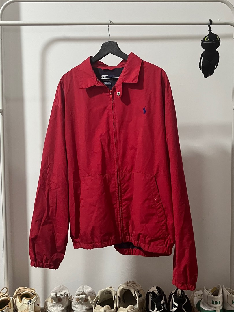 All red clearance polo jacket