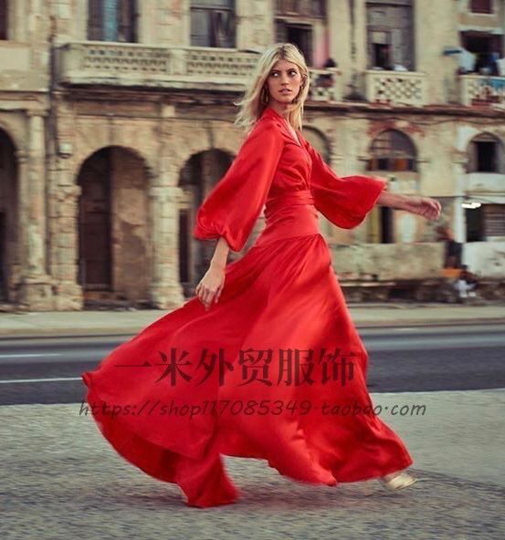 Red silk maxi dress top