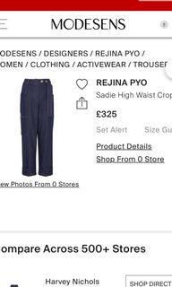 REJINA PYO( LUXE DESIGNER) HIGH WAISTED CROP DENIM PANTS TROUSERS JEANS