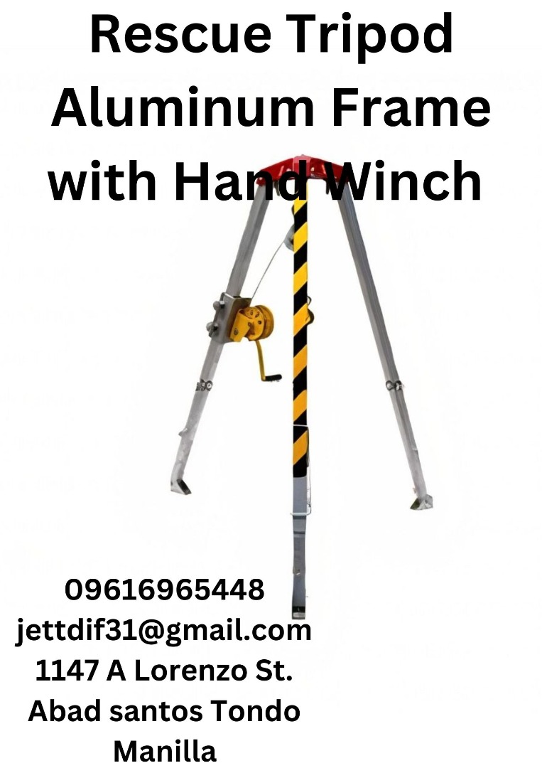 RESCUE TRIPOD ALUMINUM FRAME WITH HAND WINCH, Commercial & Industrial
