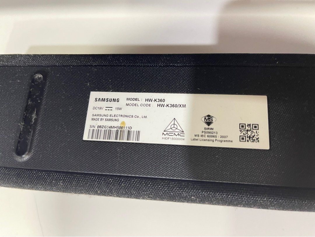 Samsung hw k360 soundbar with sale wireless subwoofer