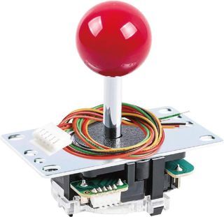Sanwa JLF-TP-8YT Original Joystick - for Arcade Game 4 & 8 Way Adjustable, Compatible with Catz Mad SF4 Tournament Joystick (Red Ball Top)