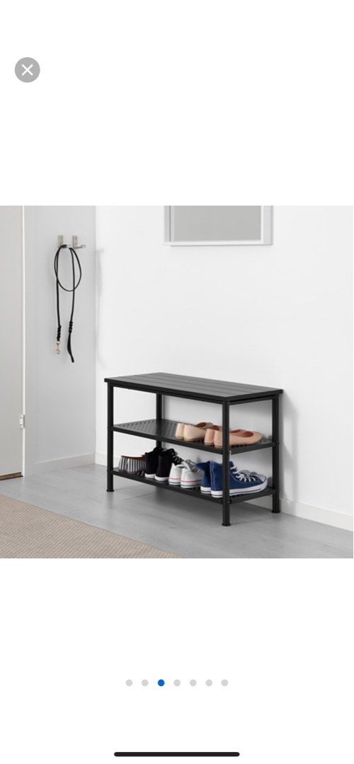 Shoe Rack Shose cabinet Shose rack Mackapar stall pinnig mulig tjusig jonaxel omar PINNIG Bench with shoe storages Furniture Home Living Furniture Shelves Cabinets Racks on Carousell