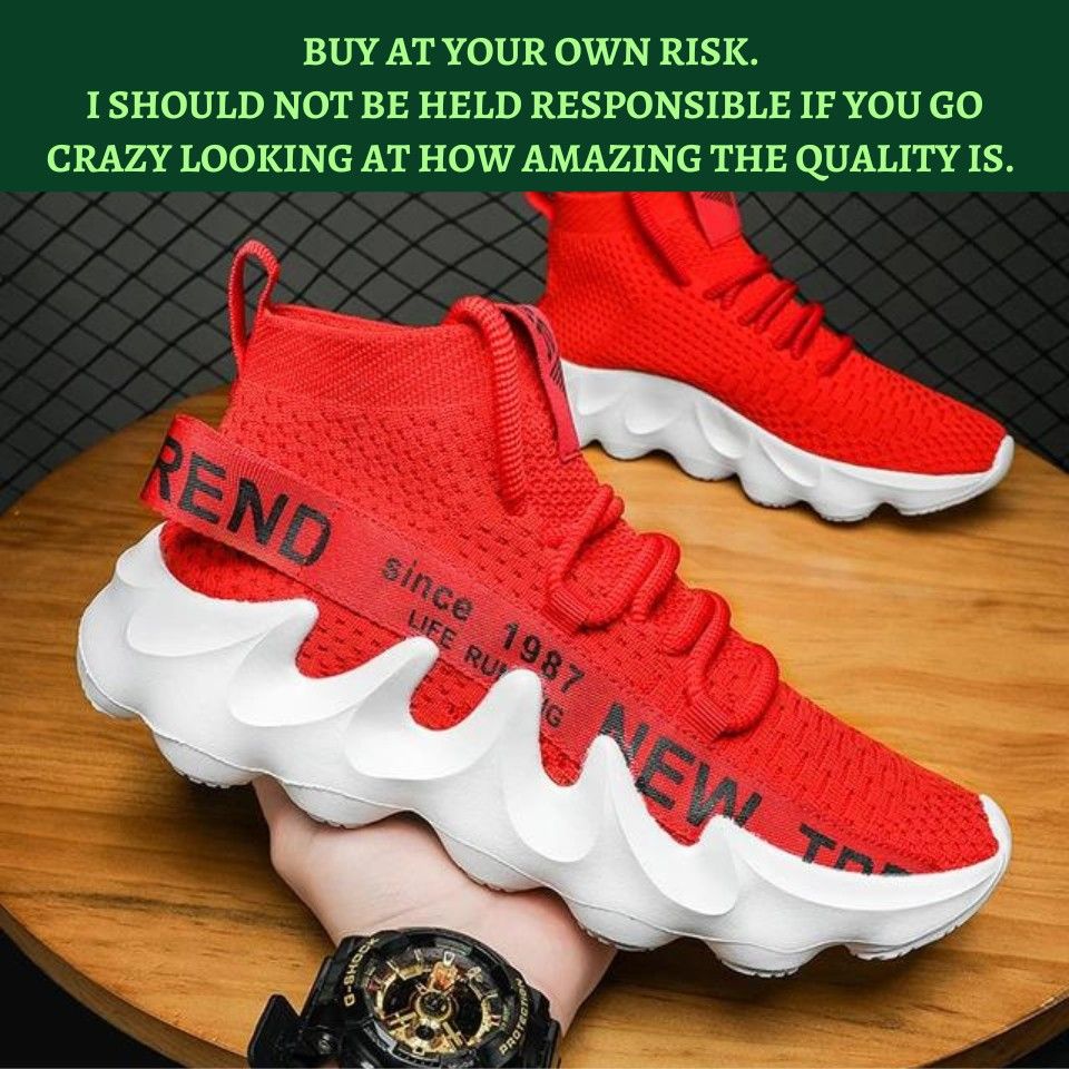 Red white discount blue mens shoes