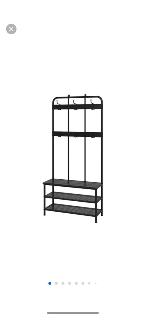 Shose cabinet Shose rack Mackapar stall pinnig mulig tjusig jonaxel omar PINNIG Coat rack with shoe storage bench Furniture Home Living Furniture Shelves Cabinets Racks on Carousell