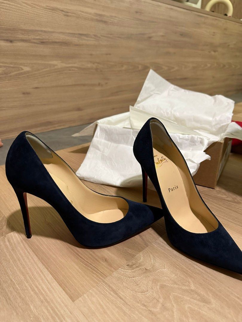 Christian louboutin navy deals pumps