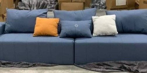Sofa (Category: Sofas) located in Valenzuela. Submitted by mhegz.25 (Listing ID 1253270430, Image 3). Description: modern/linen/loverseat/minimalist sofa free pillows direct messege me for more info.
