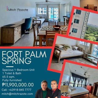 Spacious and Charming 1 Bedroom Unit For Sale at Fort Palm Spring, Bonifacio Global City, BGC Taguig