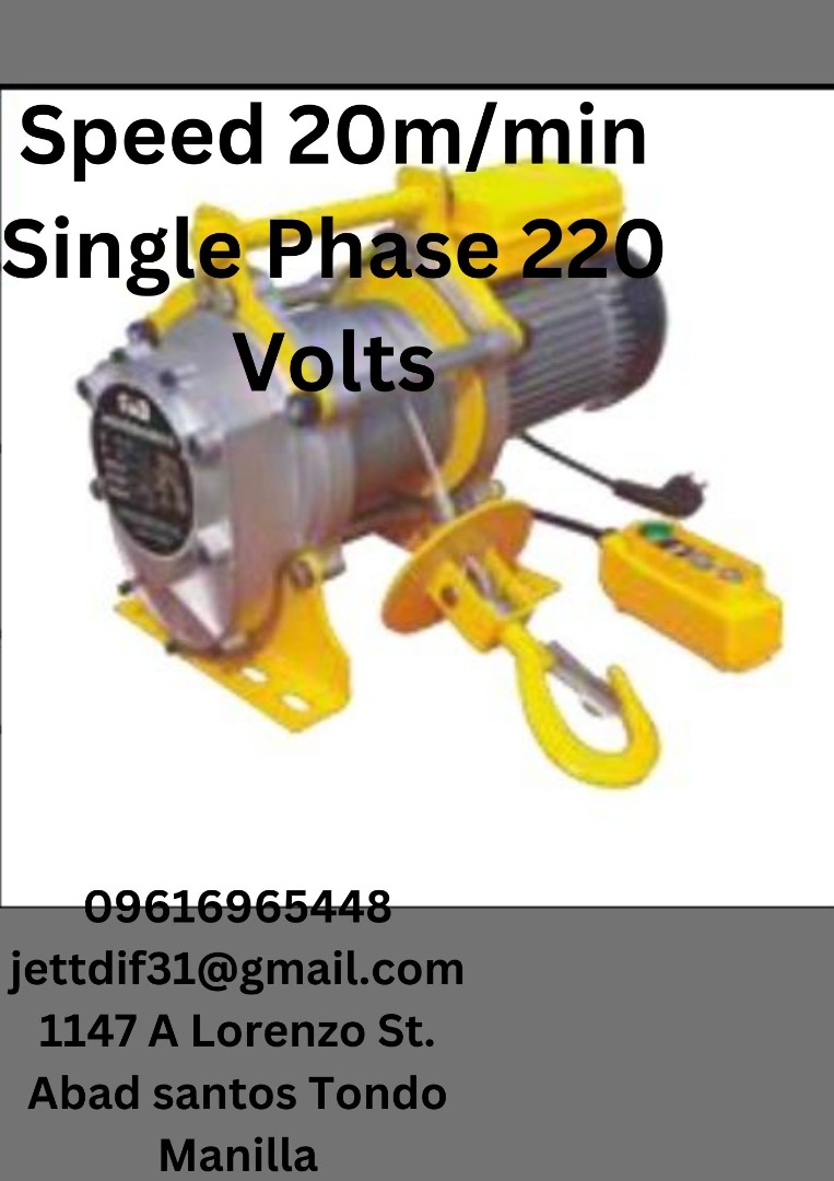 SPEED 20M/MIN SINGLE PHASE 220 VOLTS, Commercial & Industrial ...