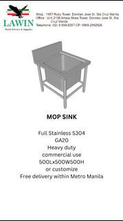 STAINLESS MOP SINK