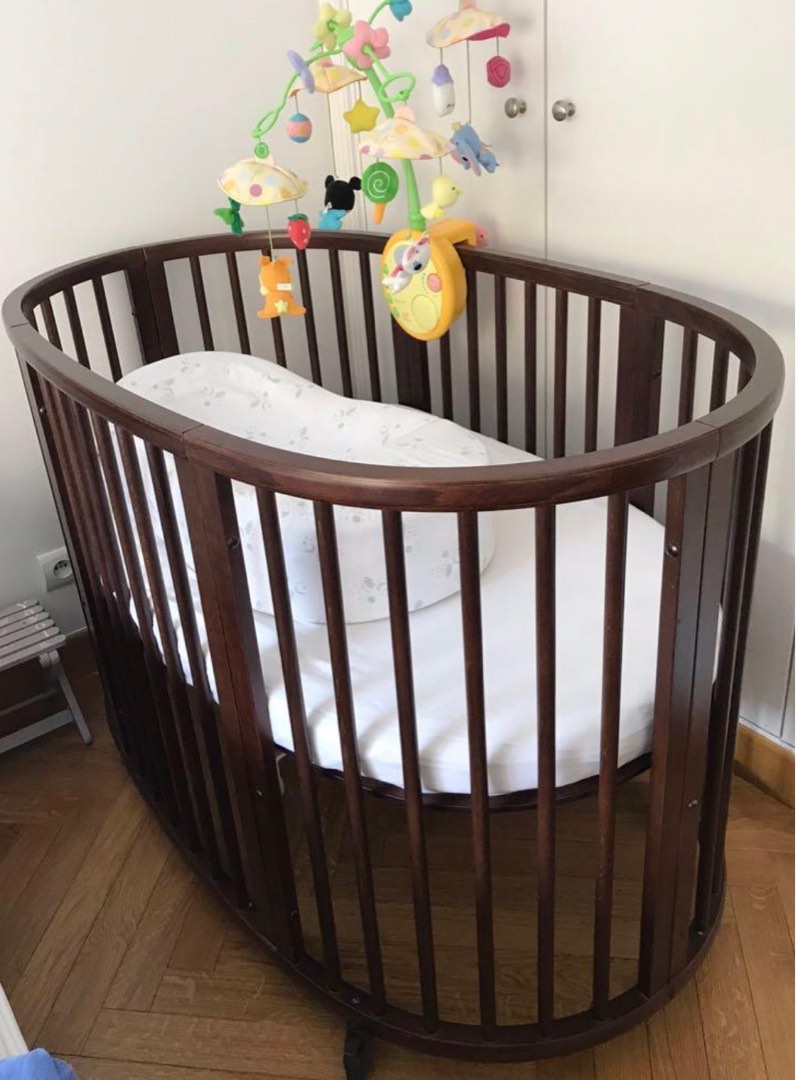 Stokke Sleepi cot in walnut, Babies & Kids, Baby Nursery & Kids