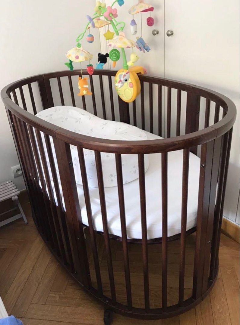 Stokke Sleepi cot in walnut, Babies & Kids, Baby Nursery & Kids