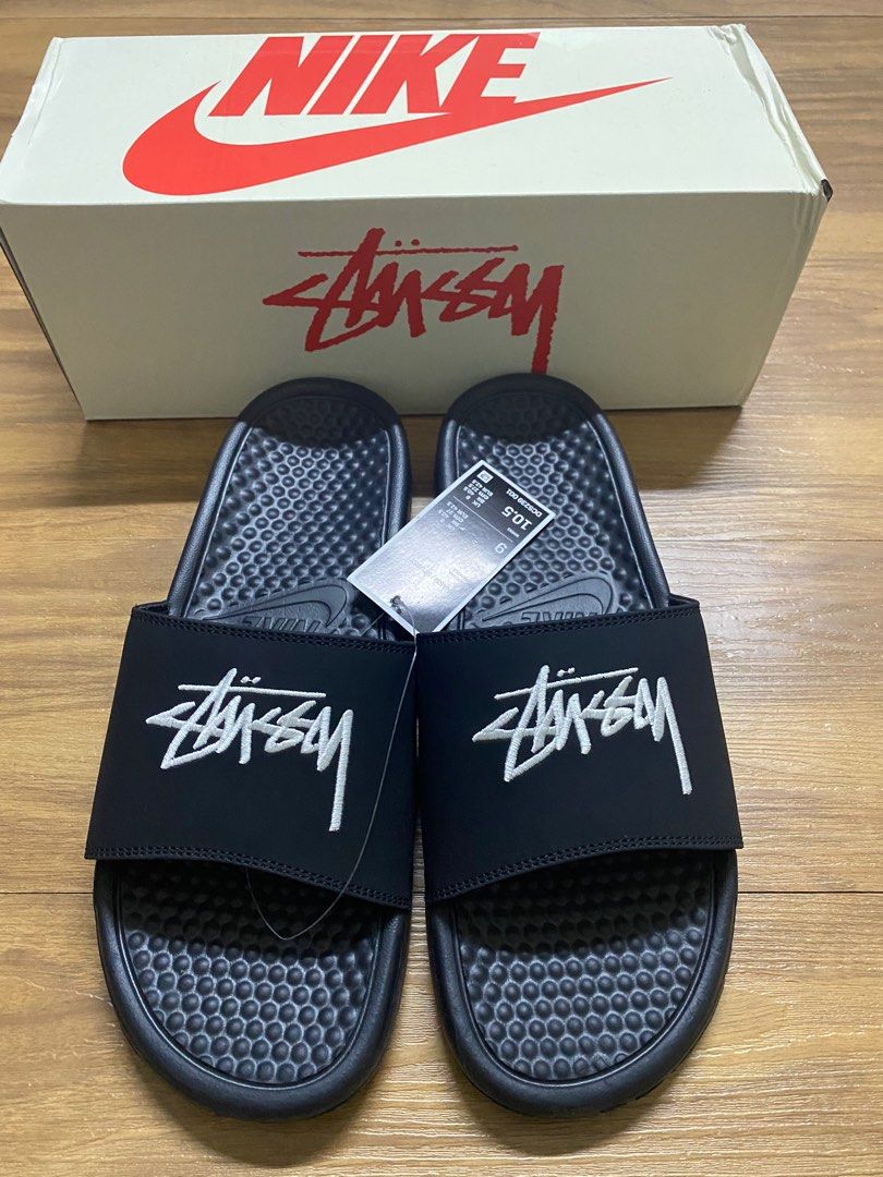 Black stussy slides 2025