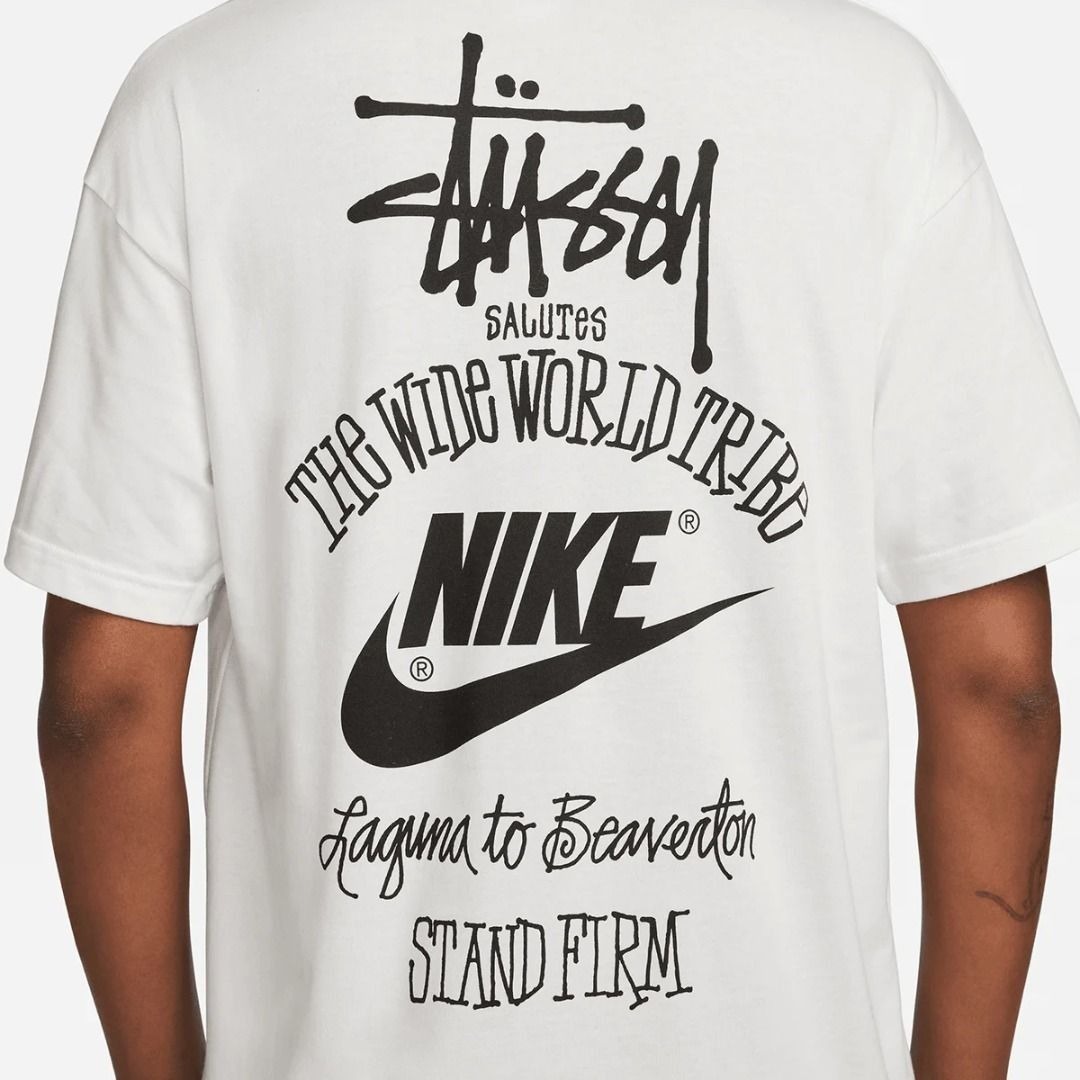 (100 Authentic) Stussy X Nike The Wide World Tribe Tee, Men's Fashion