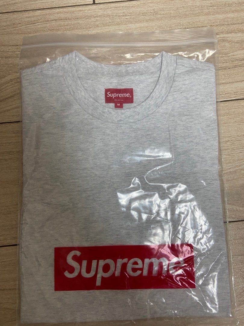 SUPREME Athletic Label Tee Grey Size M, 男裝, 上身及套裝, T-shirt