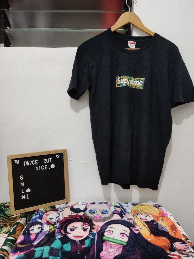 Supreme bape box best sale logo black