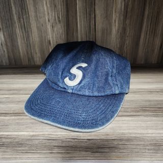 Brand New Supreme Raffia S Logo 6-Panel Hat Navy Blue box logo bogo