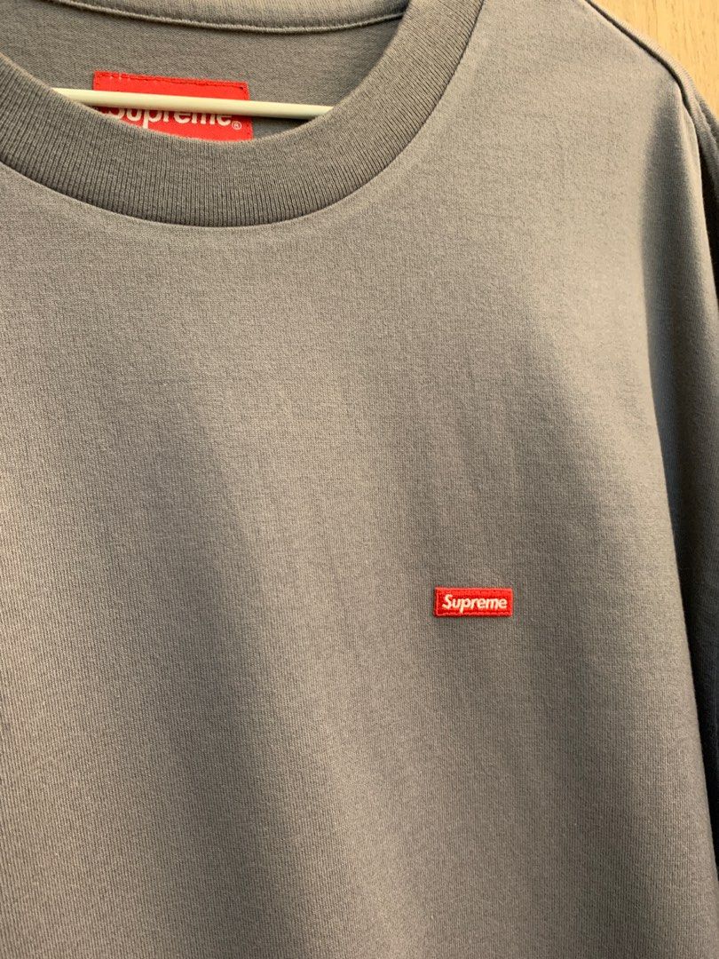 Supreme L/S Tee (Grey), 男裝, 上身及套裝, T-shirt、恤衫、有領衫