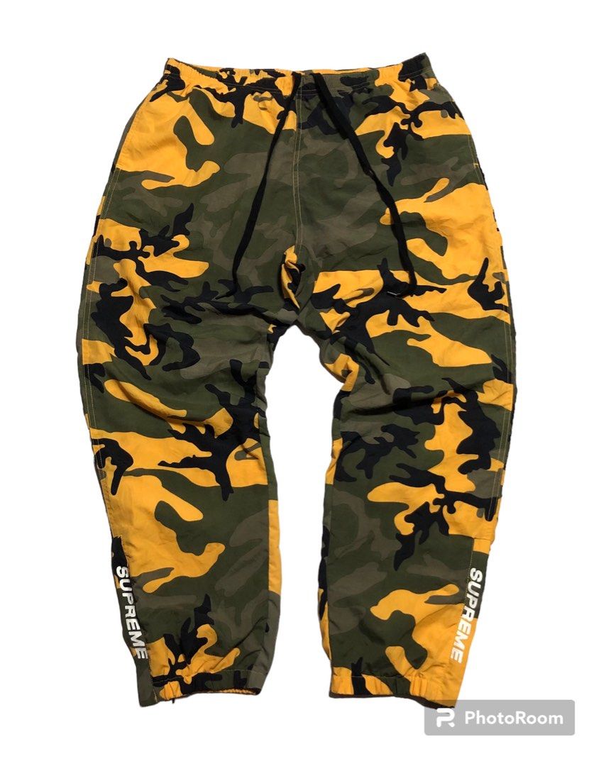 Supreme warm up pant yellow camo outlet