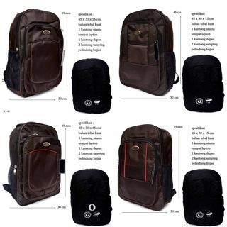 Tas Laptop Ransel Brown Rent