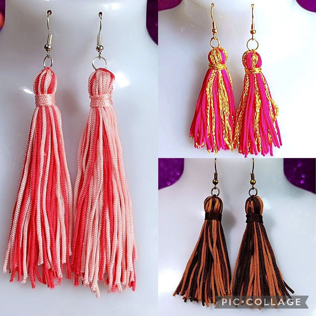 Red tassel clearance earrings