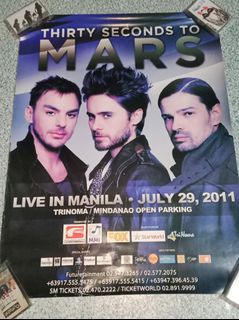 THIRTY SECONDS TO MARS LIVE IN MANILA POSTER