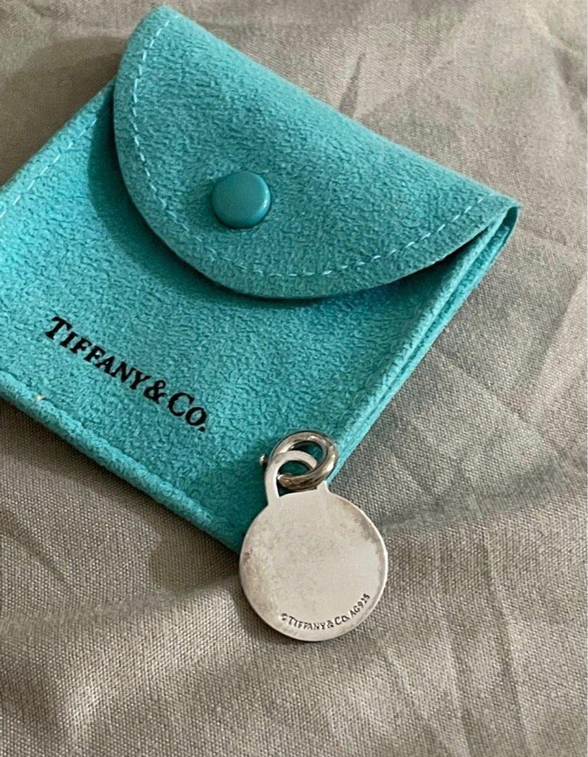 Tiffany Co plain round charm