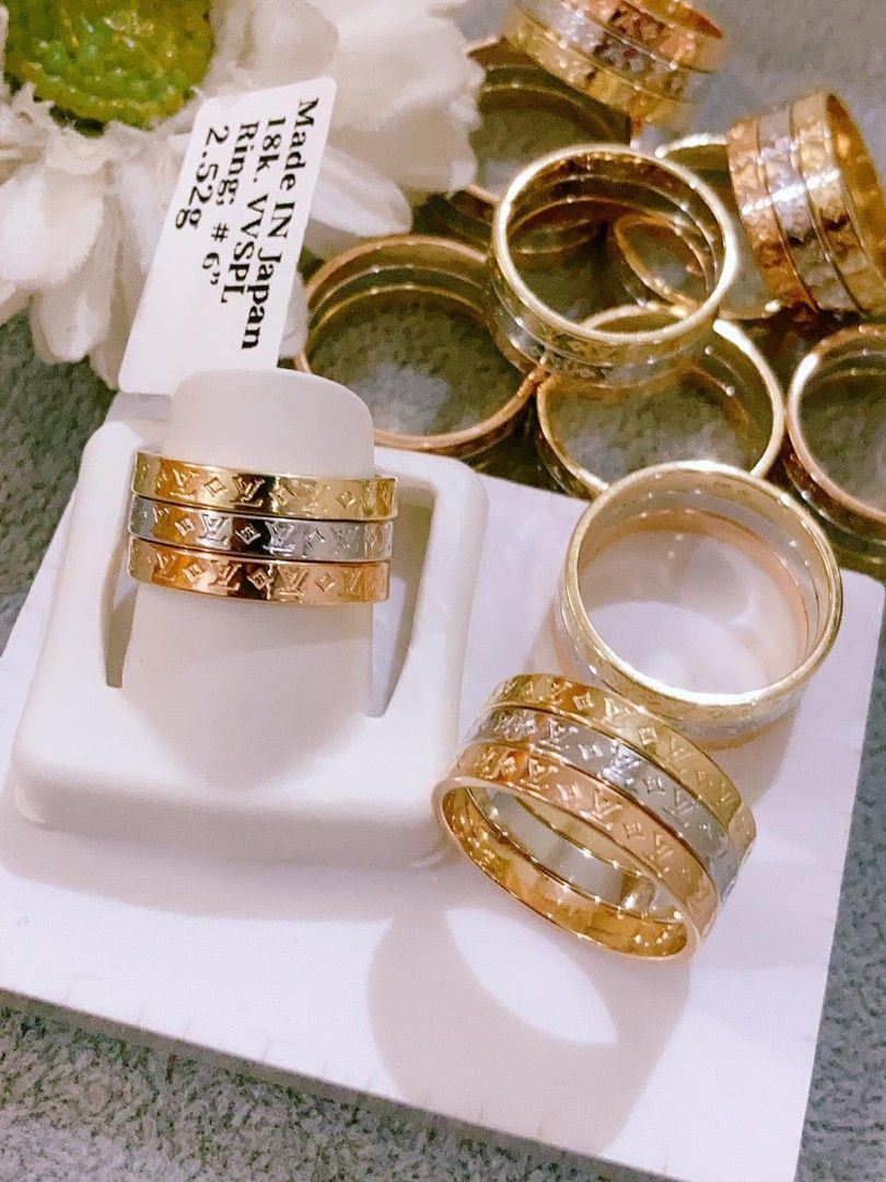 Tricolor Rings 18k jap gold