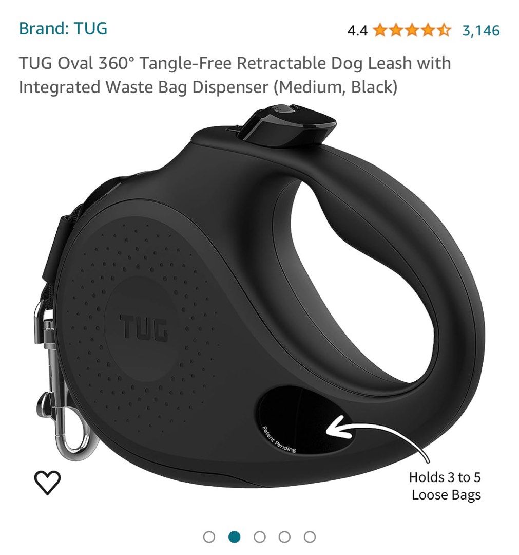 Tug retractable store dog leash