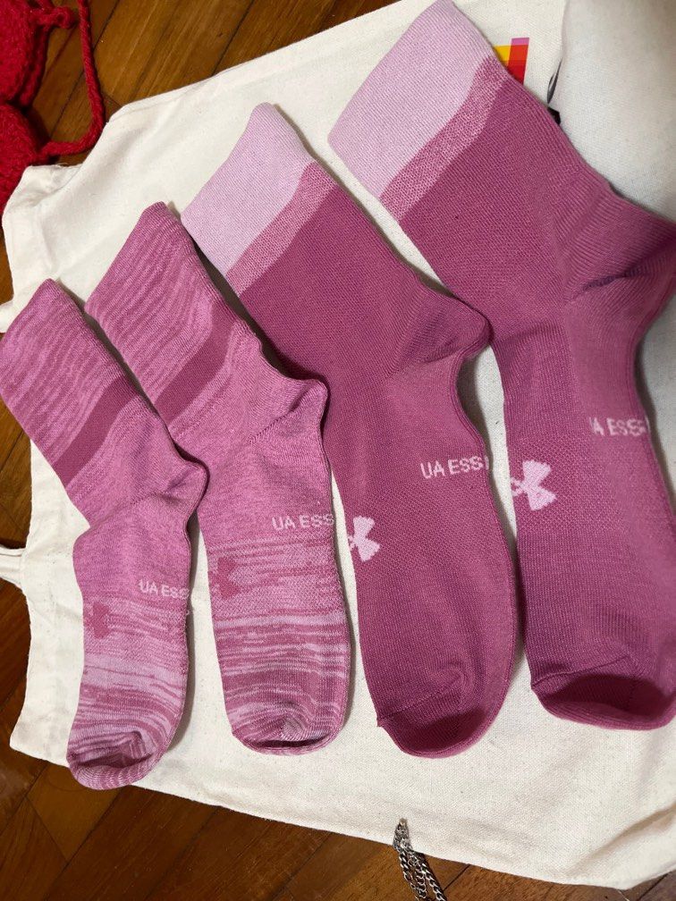 Pink under armour football socks on sale